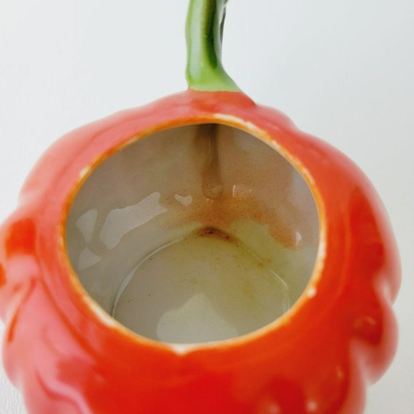 Vintage Royal Bayreuth Tomato Mustard Pot, Red & Green Kitchen Fruit Decor - Picture 4 of 12